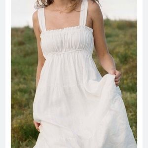 NWT Faithfull the Brand Bellamy Midi Dress White size 4